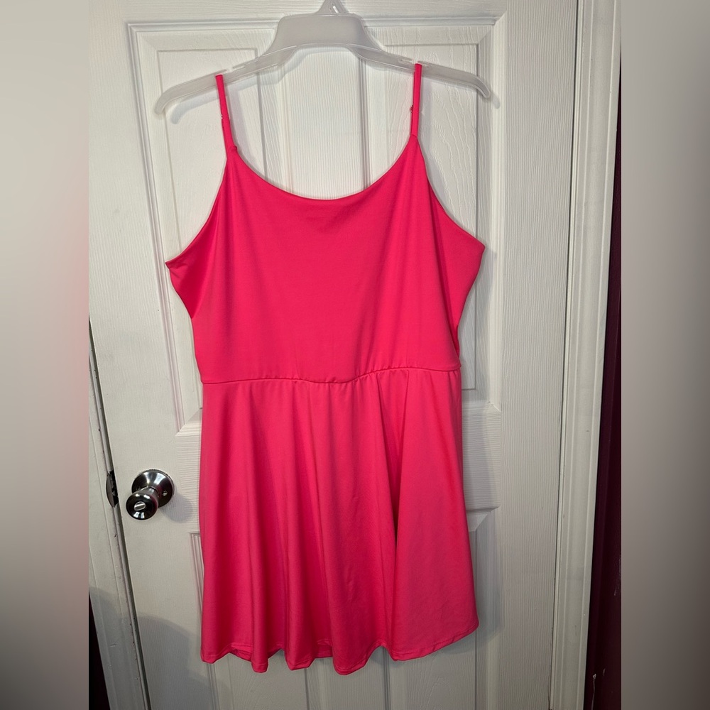 White Birch Women’s Hot Pink Dress With Shorts Size 2X Worn Once